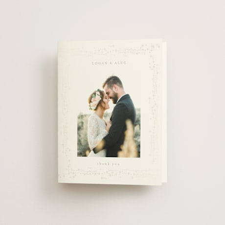 Gloss-Press Folded Wedding Thank You Cards