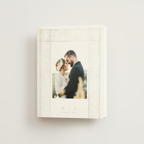 Gloss-Press Folded Wedding Thank You Cards