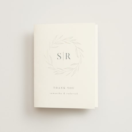 Gloss-Press Folded Wedding Thank You Cards