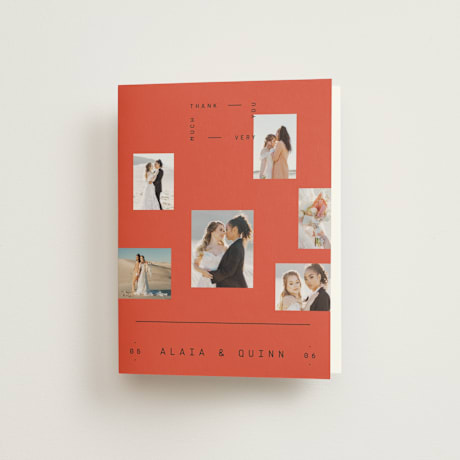 Folded Wedding Thank You Cards