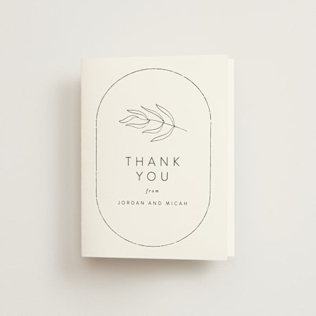 Folded Wedding Thank You Cards