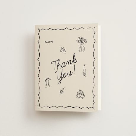 Folded Wedding Thank You Cards