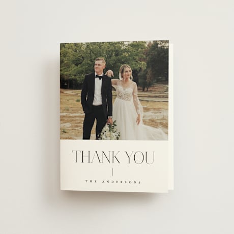Folded Wedding Thank You Cards