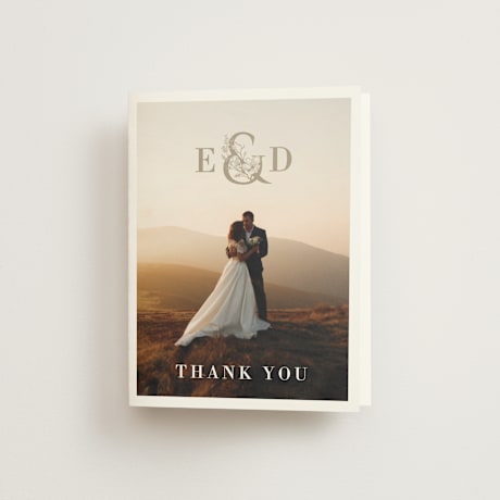 Folded Wedding Thank You Cards