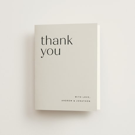 Folded Wedding Thank You Cards