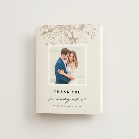 Folded Wedding Thank You Cards