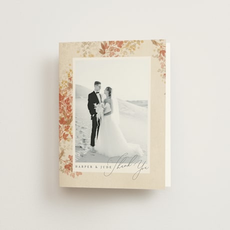 Folded Wedding Thank You Cards