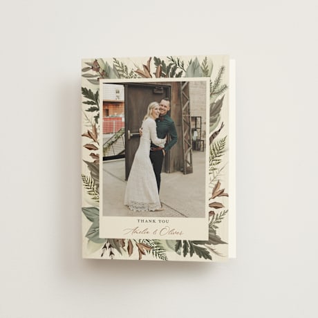 Folded Wedding Thank You Cards