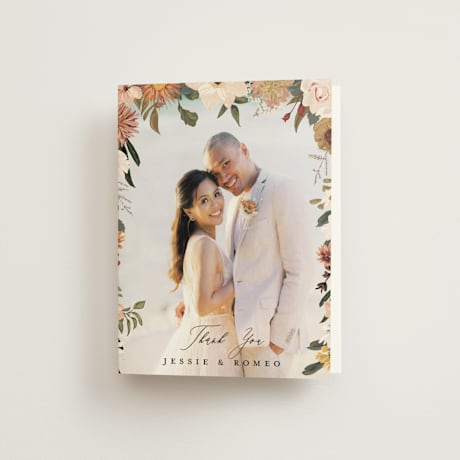 Folded Wedding Thank You Cards