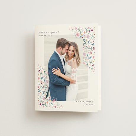 Folded Wedding Thank You Cards