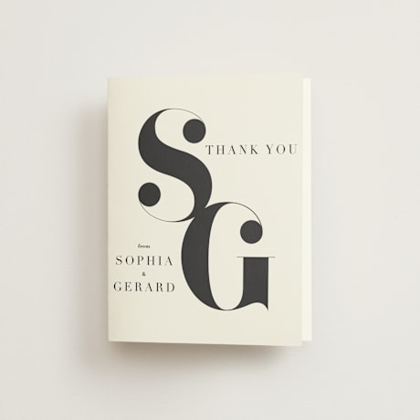 Folded Wedding Thank You Cards