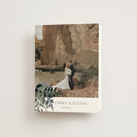 Folded Wedding Thank You Cards