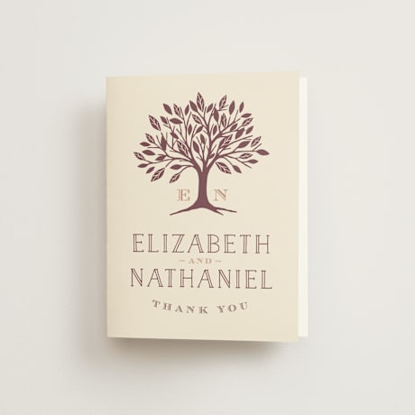 Folded Wedding Thank You Cards