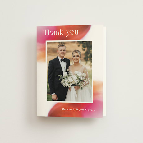 Folded Wedding Thank You Cards