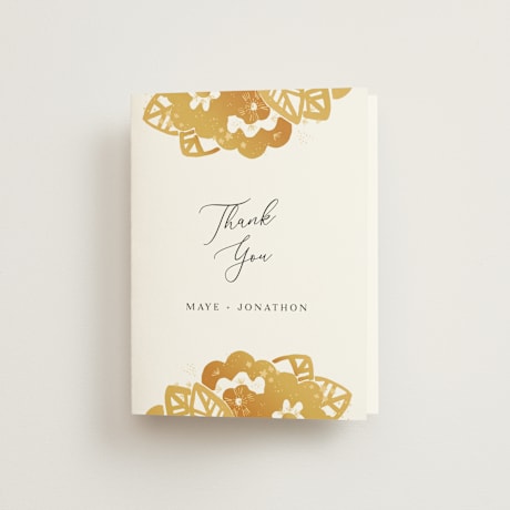 Folded Wedding Thank You Cards
