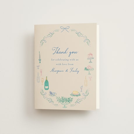 Folded Wedding Thank You Cards