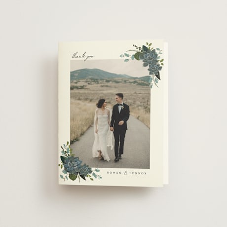 Folded Wedding Thank You Cards