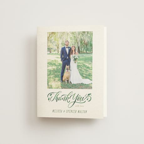 Folded Wedding Thank You Cards
