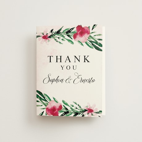 Folded Wedding Thank You Cards