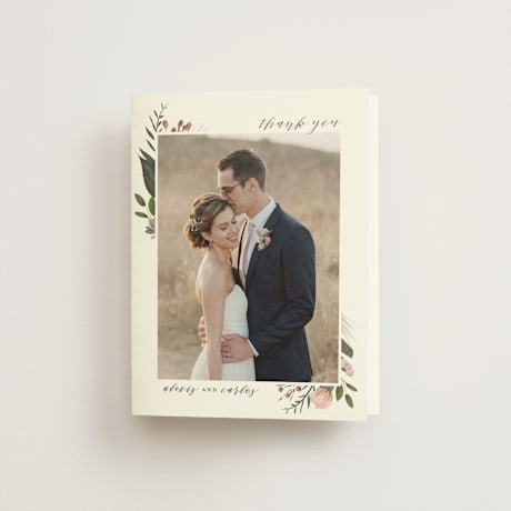 Folded Wedding Thank You Cards