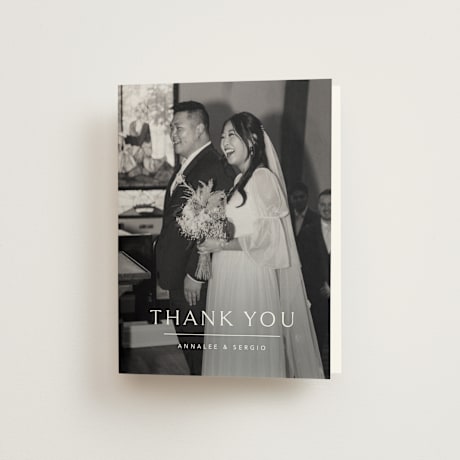 Folded Wedding Thank You Cards
