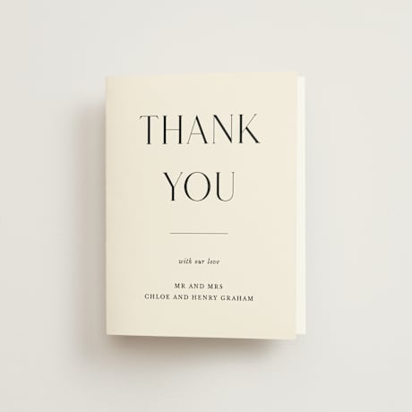 Folded Wedding Thank You Cards