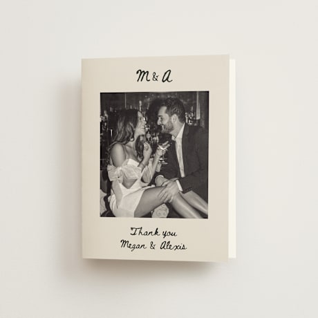 Folded Wedding Thank You Cards