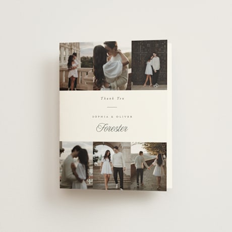 Folded Wedding Thank You Cards