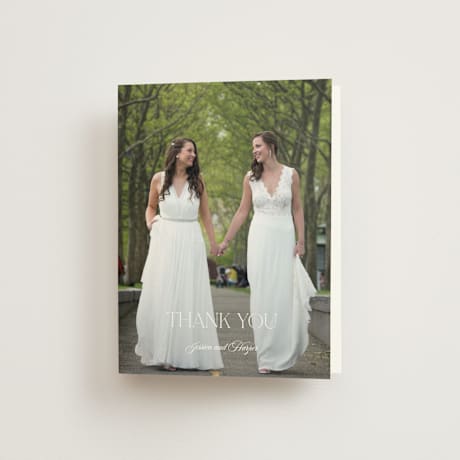 Folded Wedding Thank You Cards