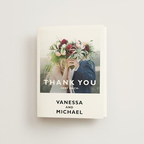 Folded Wedding Thank You Cards