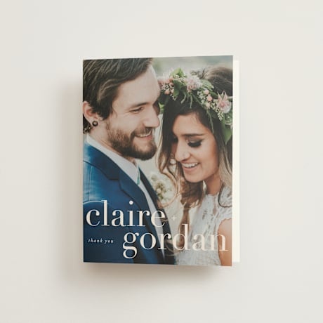 Folded Wedding Thank You Cards