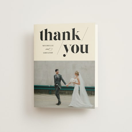 Folded Wedding Thank You Cards