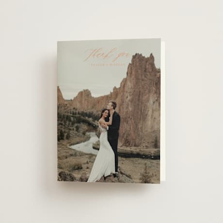 Folded Wedding Thank You Cards