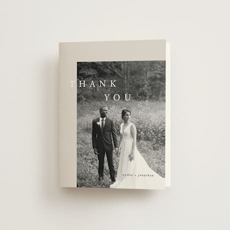 Folded Wedding Thank You Cards