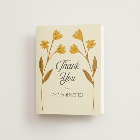 Folded Wedding Thank You Cards