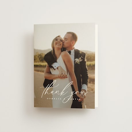 Folded Wedding Thank You Cards