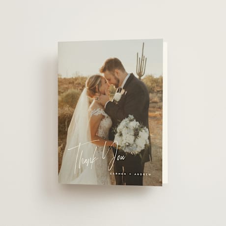 Folded Wedding Thank You Cards