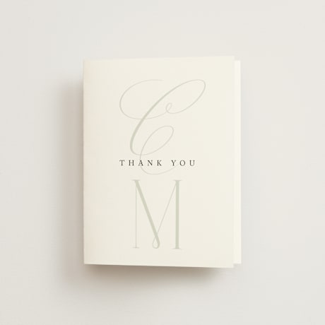 Folded Wedding Thank You Cards