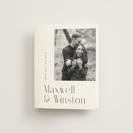 Folded Wedding Thank You Cards