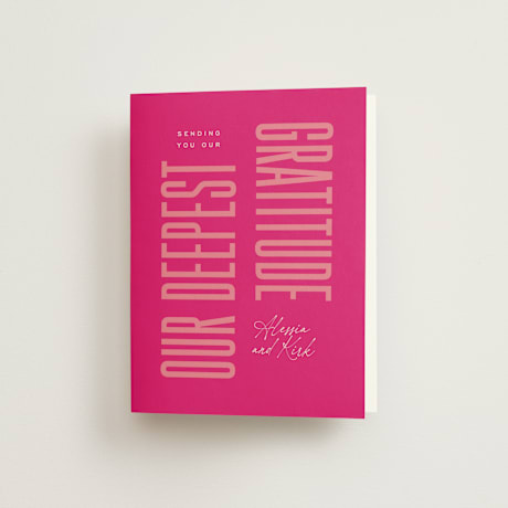 Folded Wedding Thank You Cards