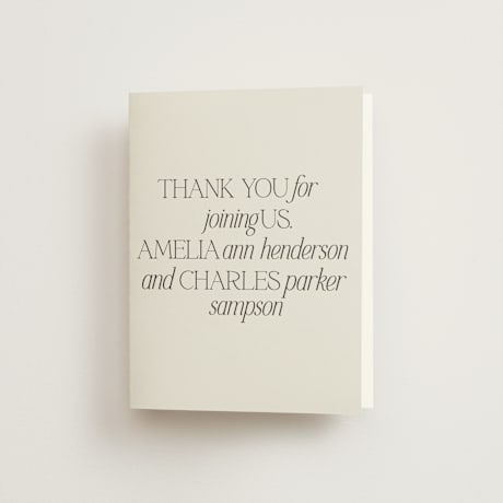 Folded Wedding Thank You Cards