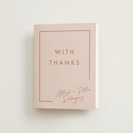 Folded Wedding Thank You Cards