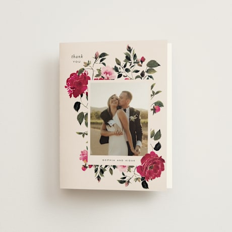 Folded Wedding Thank You Cards