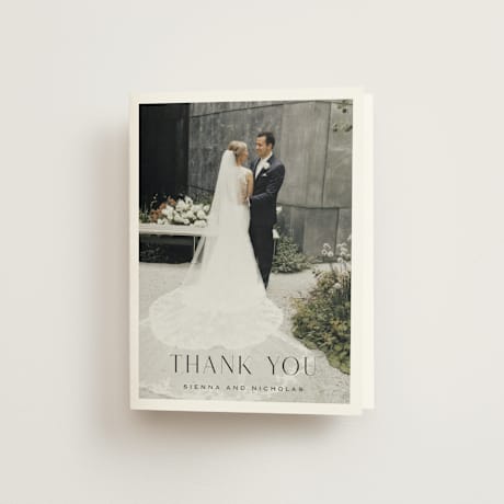 Folded Wedding Thank You Cards
