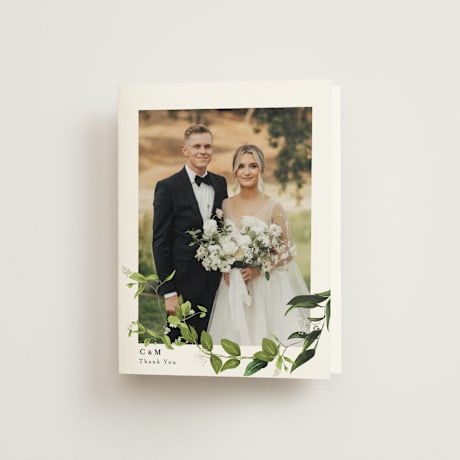Folded Wedding Thank You Cards