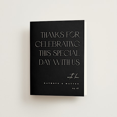 Folded Wedding Thank You Cards