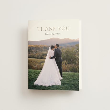 Folded Wedding Thank You Cards