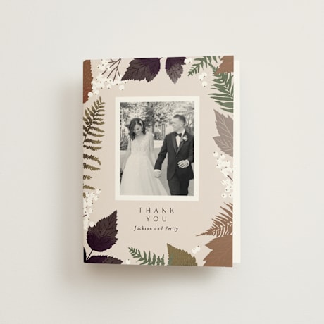 Folded Wedding Thank You Cards