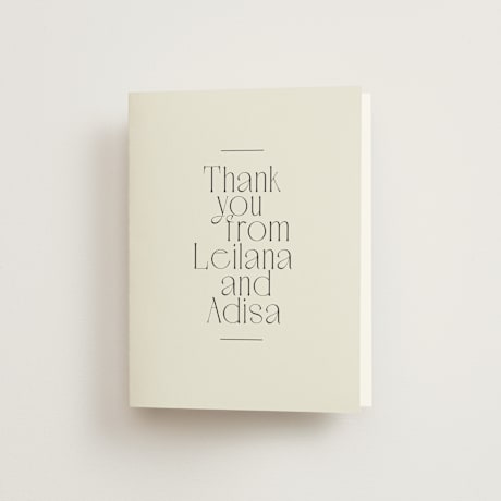 Folded Wedding Thank You Cards