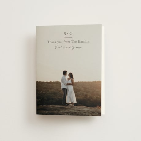 Folded Wedding Thank You Cards
